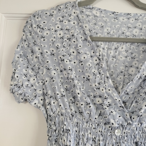 NWT beachsissi V Neck Smocked Chest Floral Print Maxi Dress - Picture 6 of 8